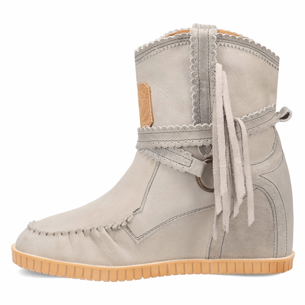 Flexible Frame Work Commute Blue Sky Montauk Fringe Round Toe Moccasin Boots