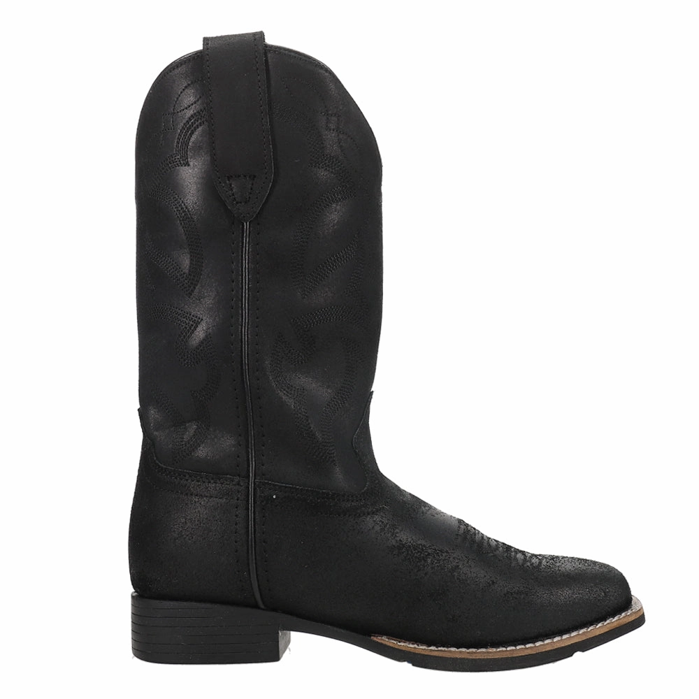 Functional Footwear Elasticated Monterey Embroidered Square Toe Cowboy Boots