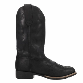 Functional Footwear Elasticated Monterey Embroidered Square Toe Cowboy Boots