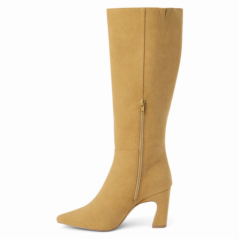 Willow Pointed Toe Zippered Boots Anti Puncture Design Fashion Focused