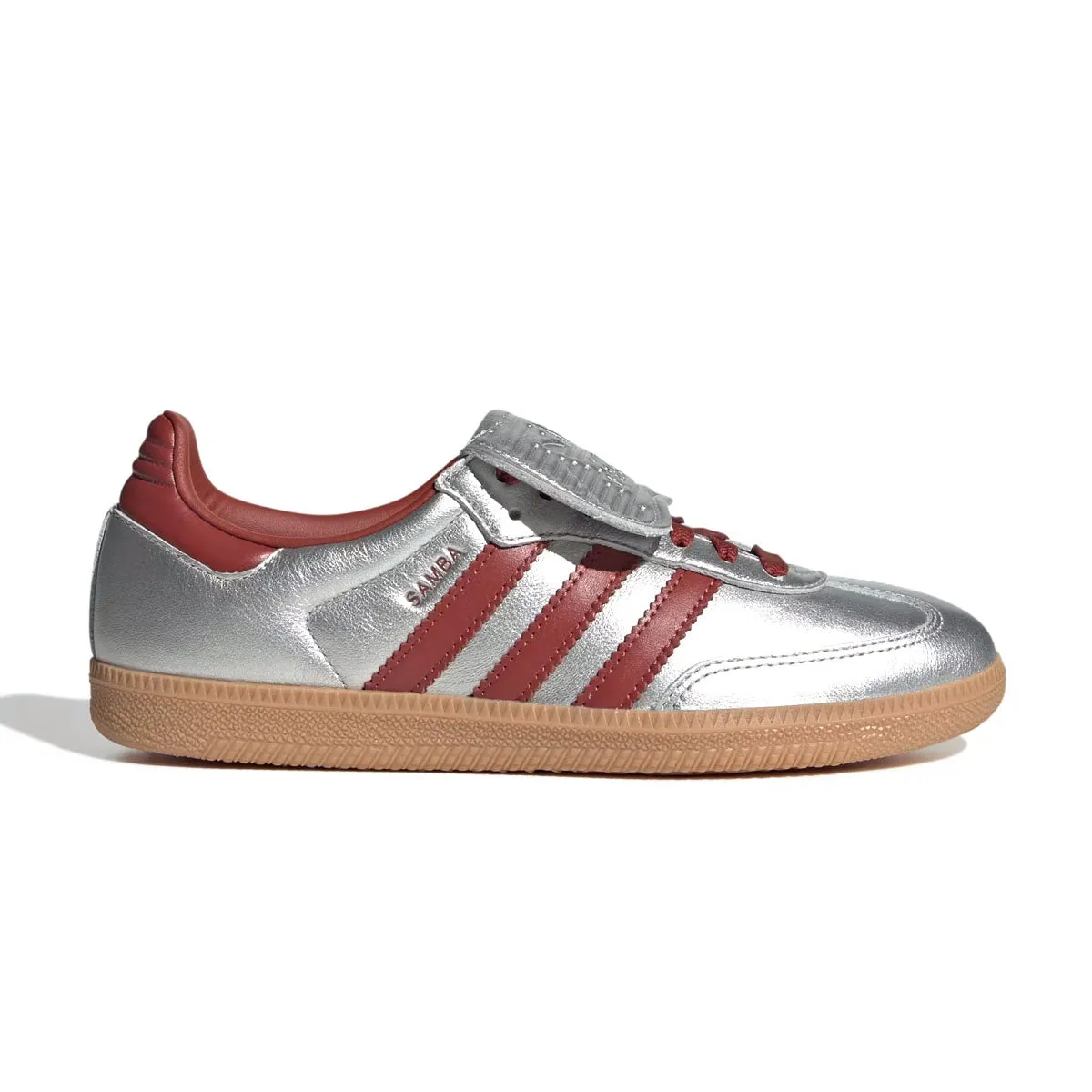 High Rebound Foam Core Wmns Samba Long Tongue 'Silver Metallic Preloved Ruby'