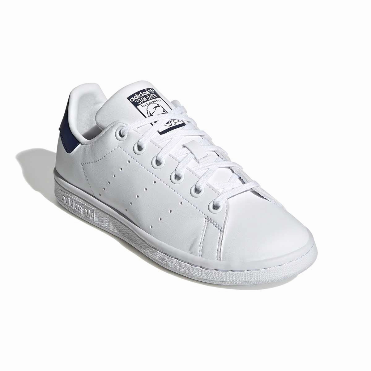 sueded fabric Adjustable Strap Closure Kids Stan Smith 'White Dark Blue'