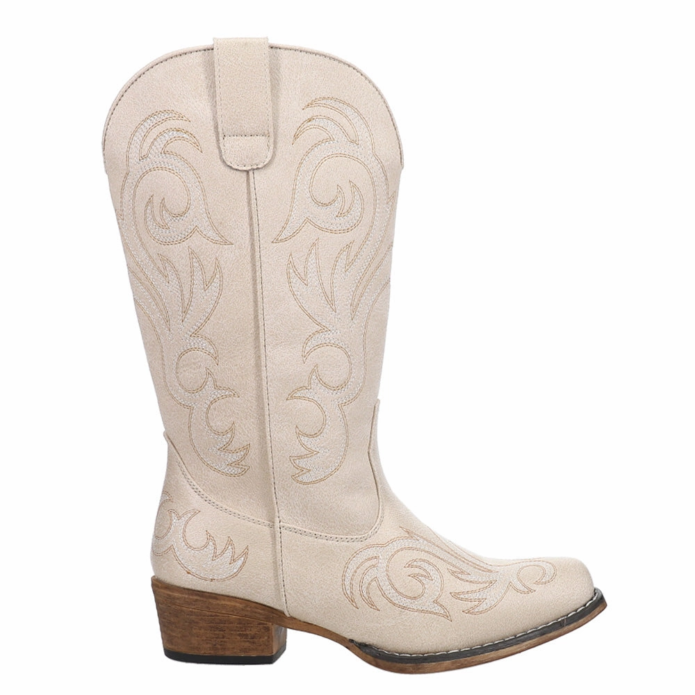 Riley Embroidered Snip Toe Cowboy Boots Cordura Material