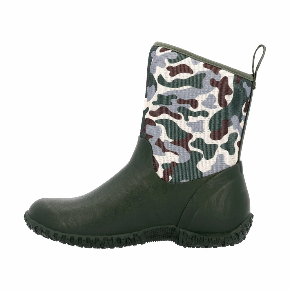 Mud Ground Muckster II Mid Camo Round Toe Pull On Boots