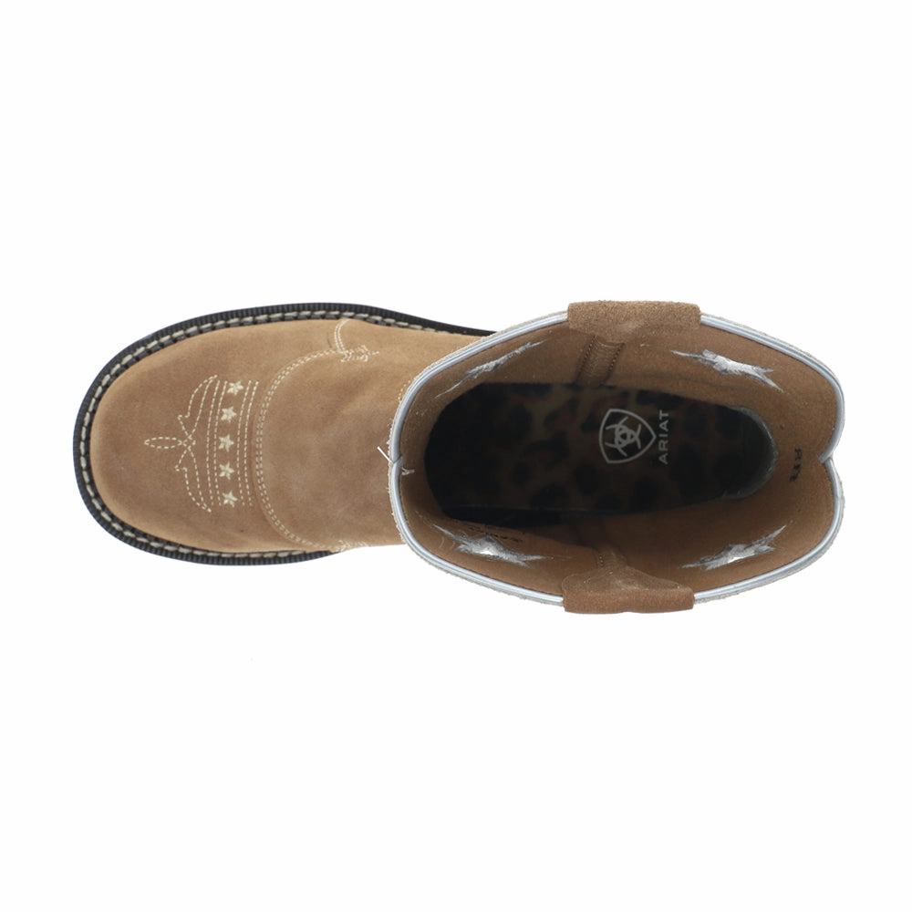 Fatbaby Heritage Star Cut-Outs Round Toe Pull On Western Boots Cold resistant