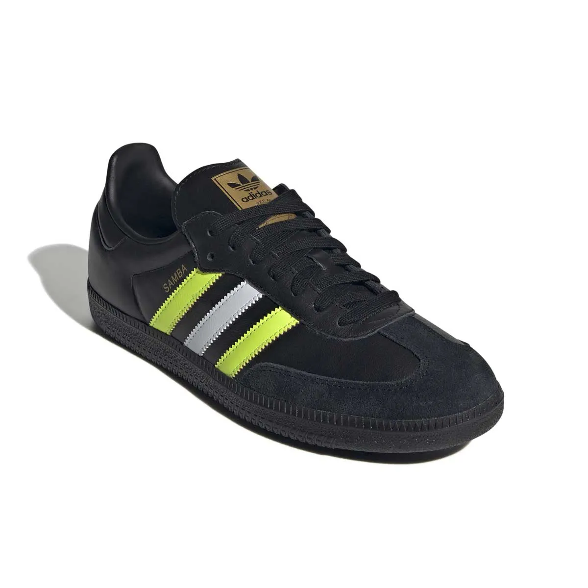 Samba OG 'Black Solar Yellow' comfortable - fit hook - and - loop closure