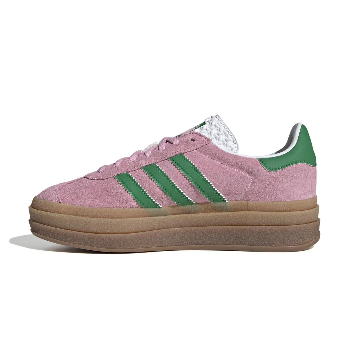 Wmns Gazelle Bold Shoes 'True Pink' sueded fabric Pointed - toe