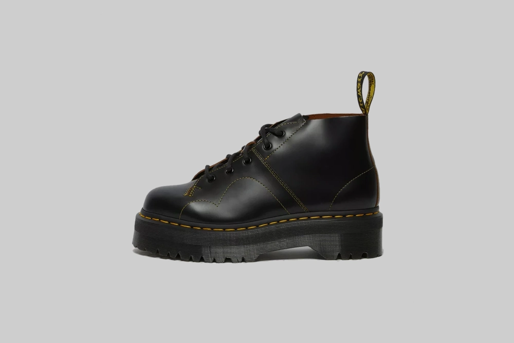 Dr. Martens Church Quad Leather Platform Monkey Boots - 25357001 Ankle Lock