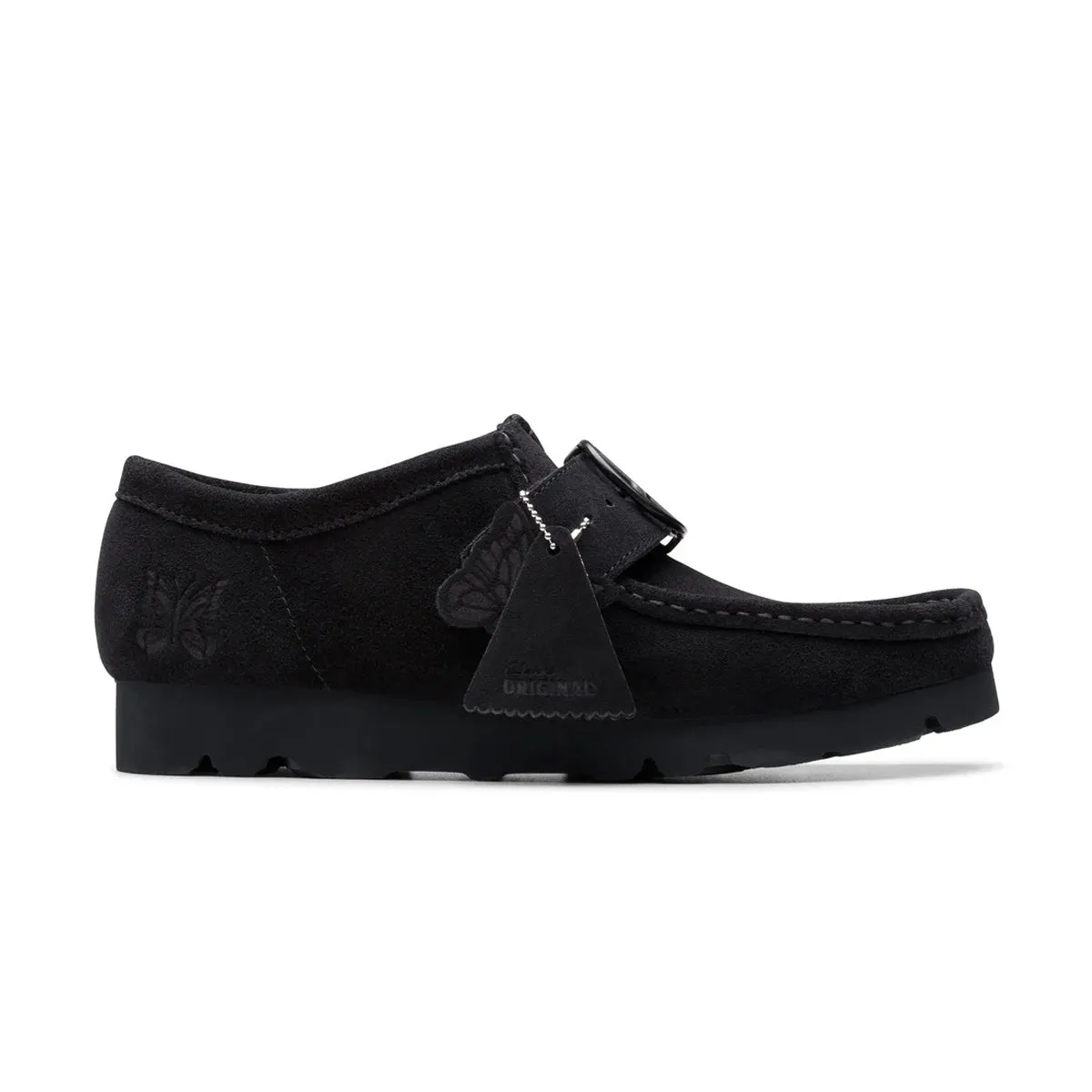   NEEDLES Walla Strap Low 'Black Suede' Skid Resistant Base Cozy Fit