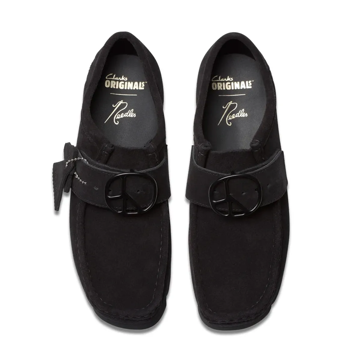   NEEDLES Walla Strap Low 'Black Suede' snowy