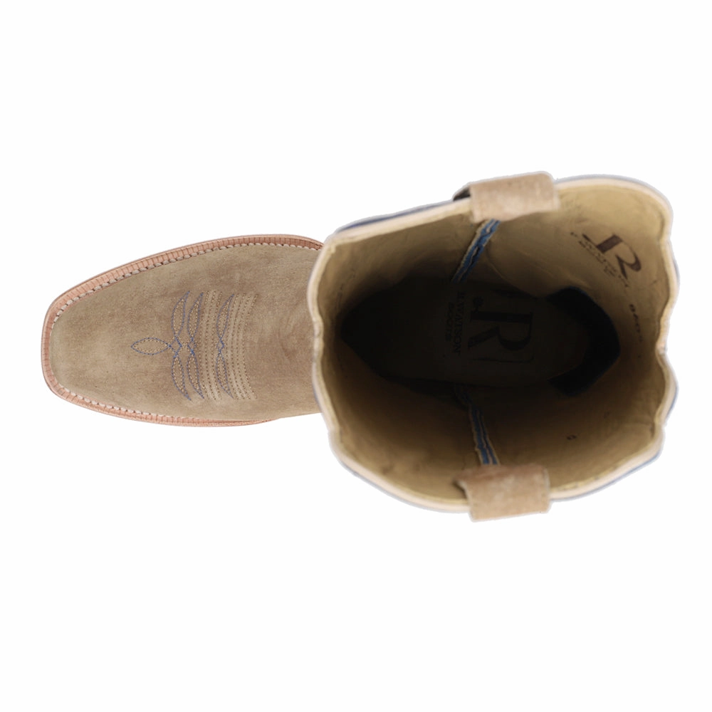 Boar Narrow Embroidered Square Toe Cowboy Boots thickest Eco friendly materials