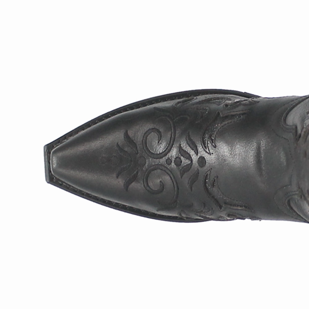 Eco Friendly Manufacturing Lightweight Frame Night Sky Tooled-Inlay Glitter Snip Toe Cowboy Boots