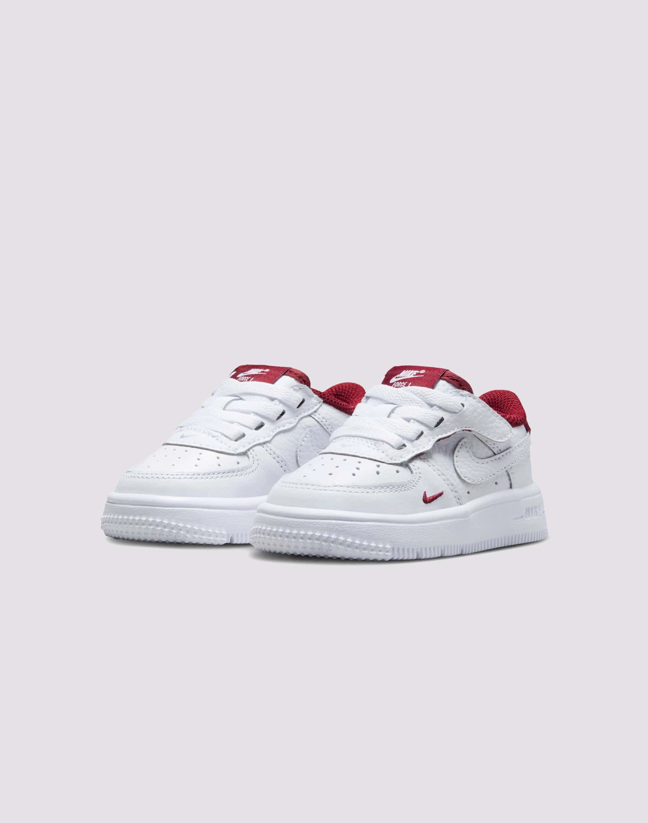 Compression Molded Foam Torsional Stability Feature Nike Air Force 1 Low LV8 EasyOn Toddler Boys' "White/Team Red"