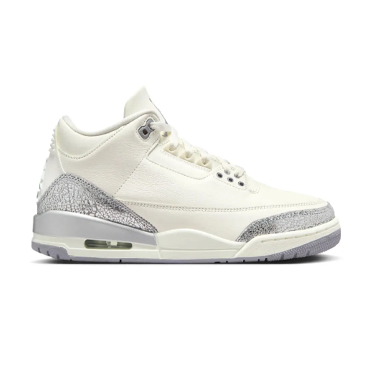 Wmns Air Jordan 3 Retro 'Sail Cement Grey' stylish men's options form
