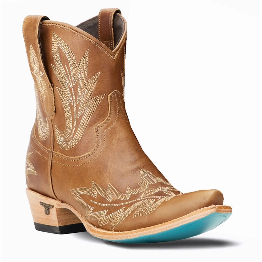 Lexington Embroidered Snip Toe Cowboy Bootie Knit Top