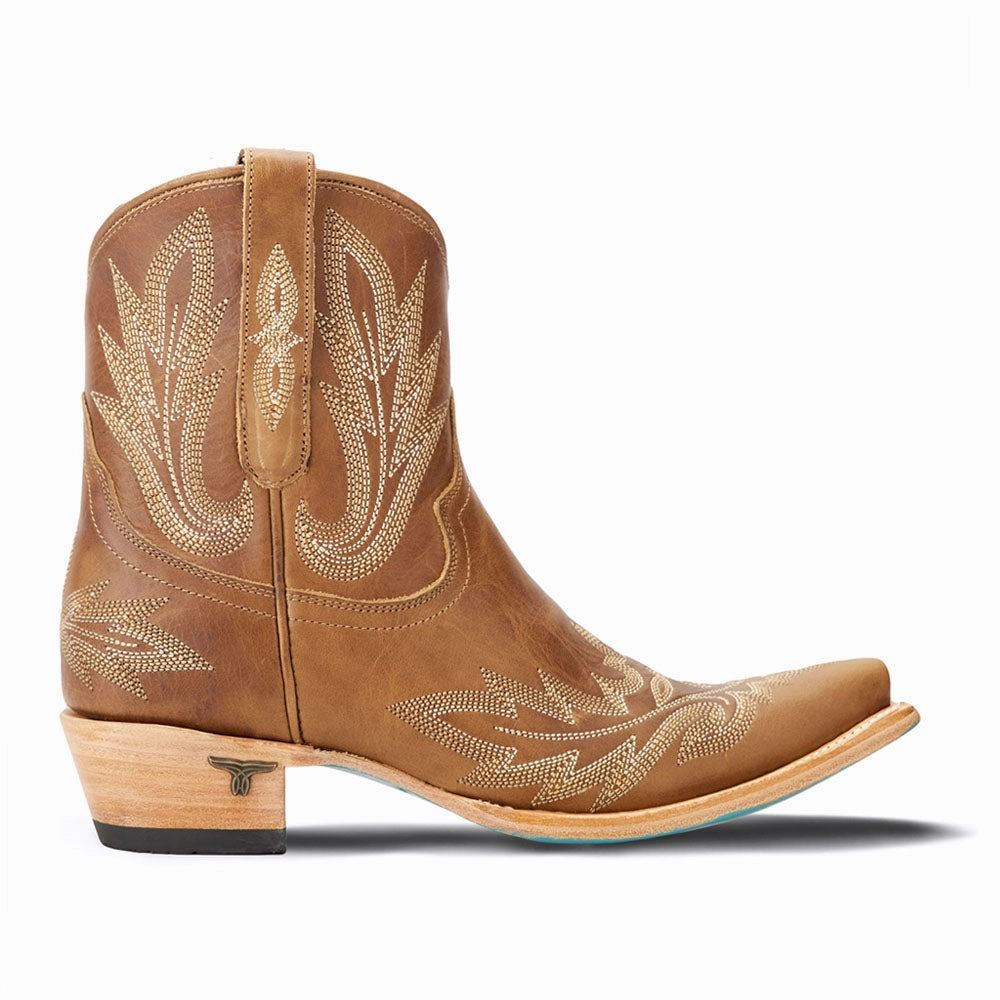 High Traction Rainy Days Lexington Embroidered Snip Toe Cowboy Bootie