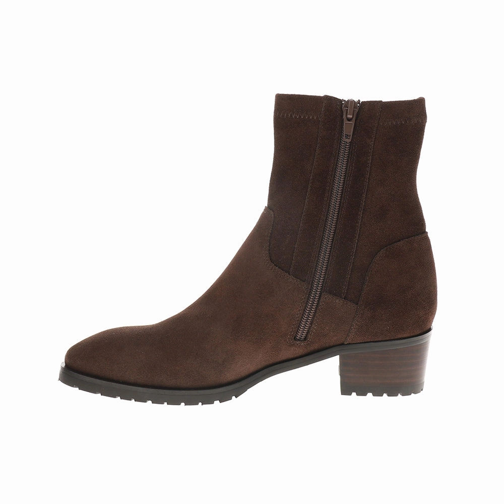 Stability Base Oleg Stretch Suede Round Toe Zippered Booties