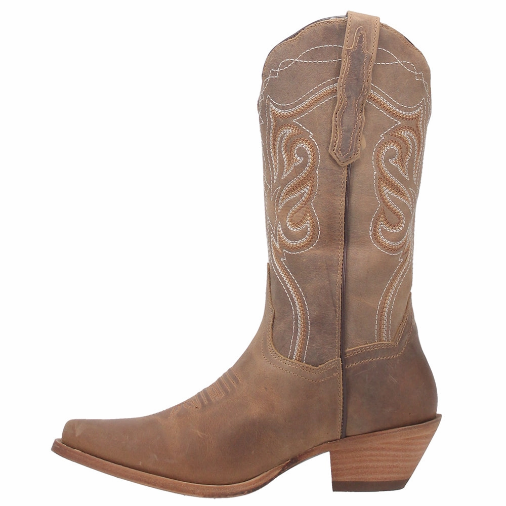 Classic Color Mud Resistant Stylish Explorer Karmel Embroidered Snip Toe Pull On Cowboy Boots
