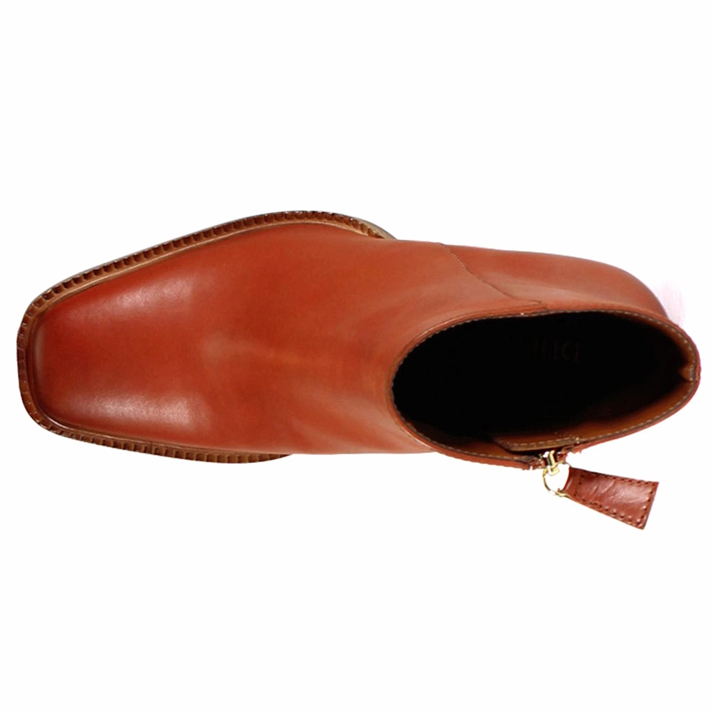 Slip   Resistant Lug Winter Footwear Key Switch Square Toe Zippered Booties