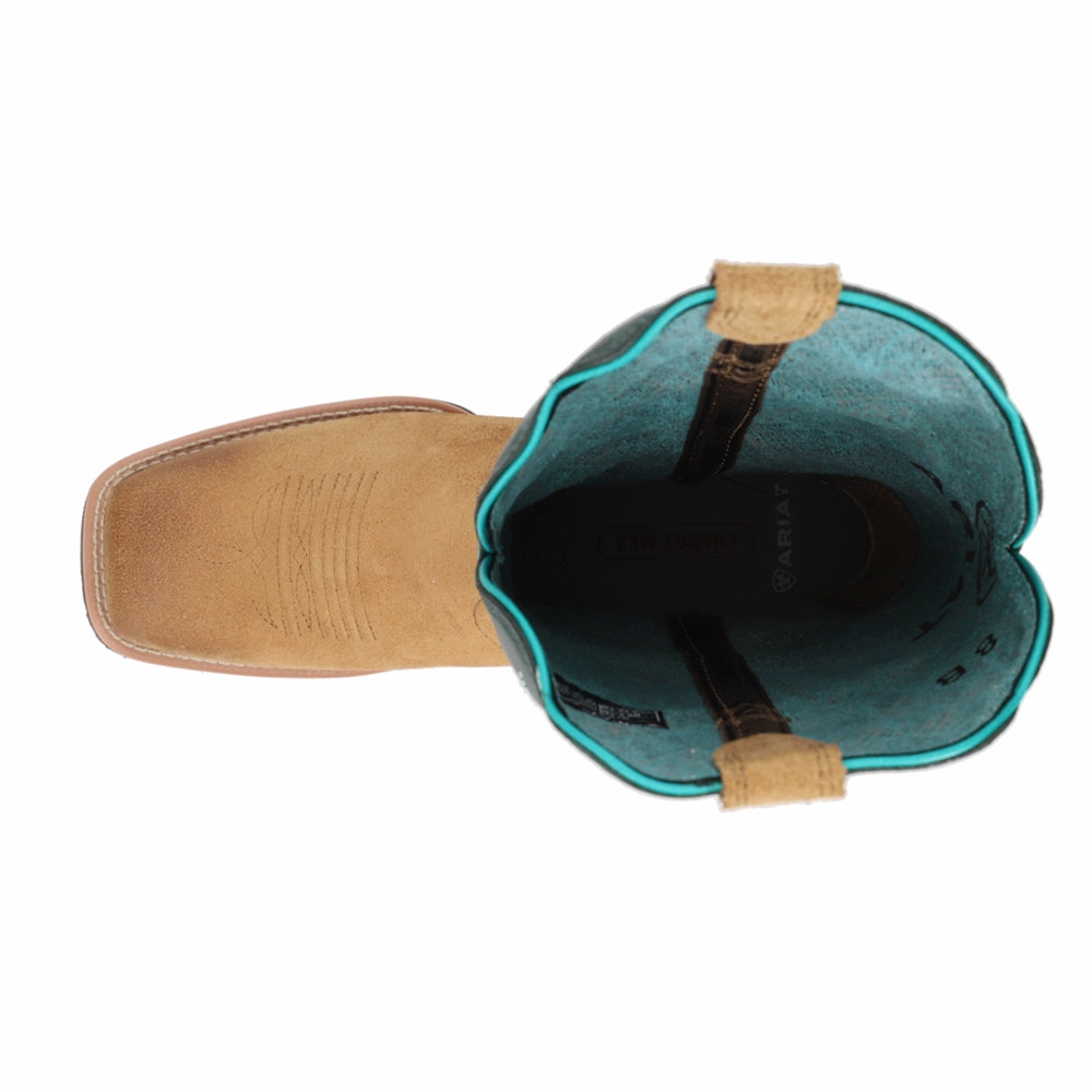 Hybrid Ranch Time Embroidery Square Toe Cowboy Boots Retro feel Soldier