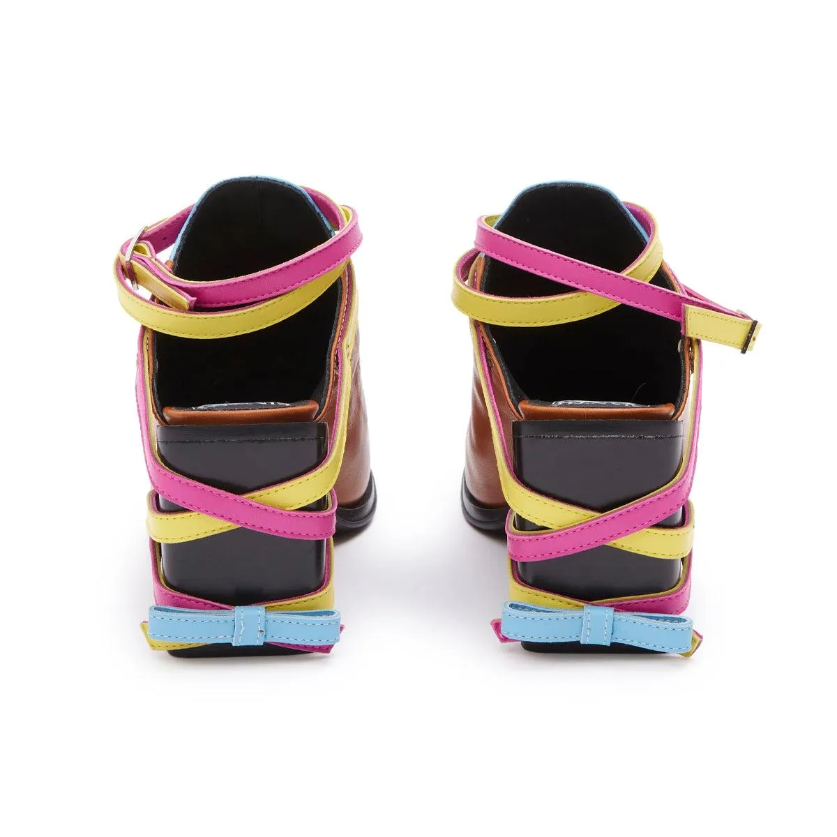   Simona Vanth Tango Stacked Heels 'Multi' proportion Abrasion Shield Toe