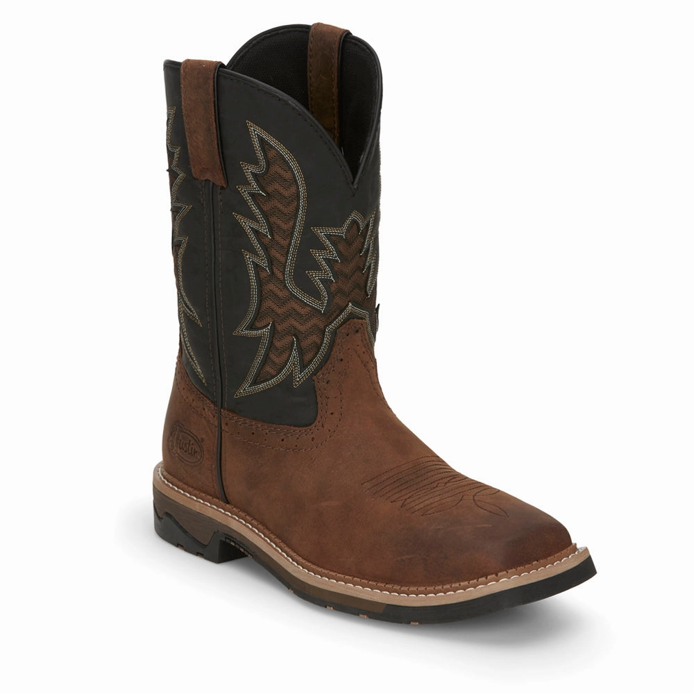 athletic men Padded Fit Bolt 11 Inch Work Boots