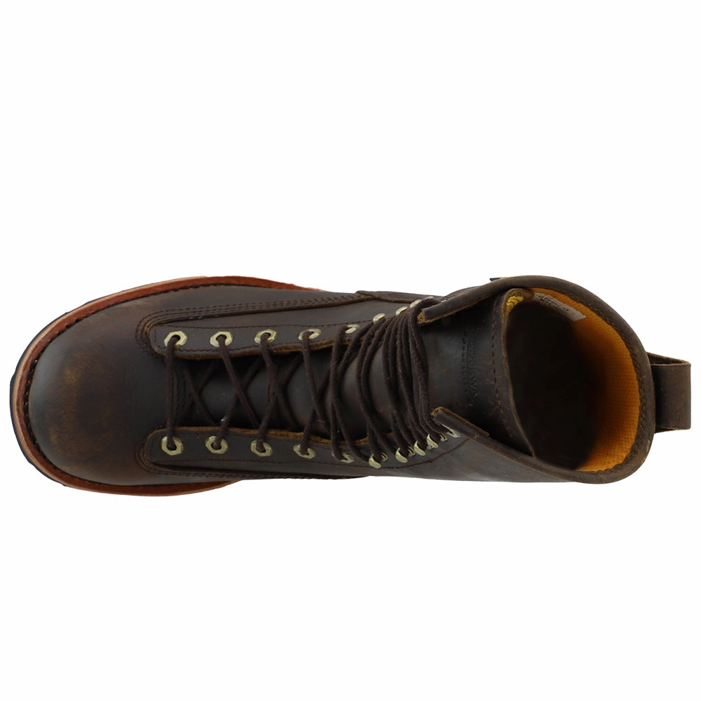 Slip On Closure Paladin 8 Inch Waterproof Logger Lace Up Work Boots