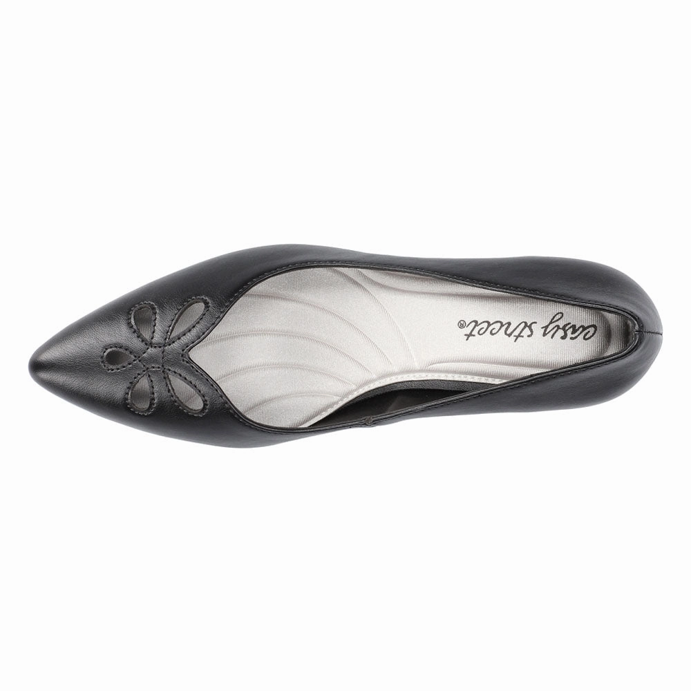 Pat Cut Out Pointed Toe Block Heel Pumps Coastal Shade