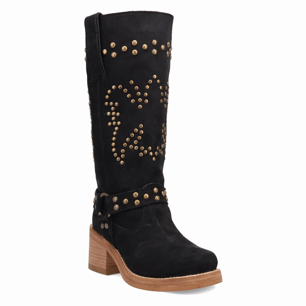 Daily Comfort Troubadour Studded Round Toe Pull On Boots