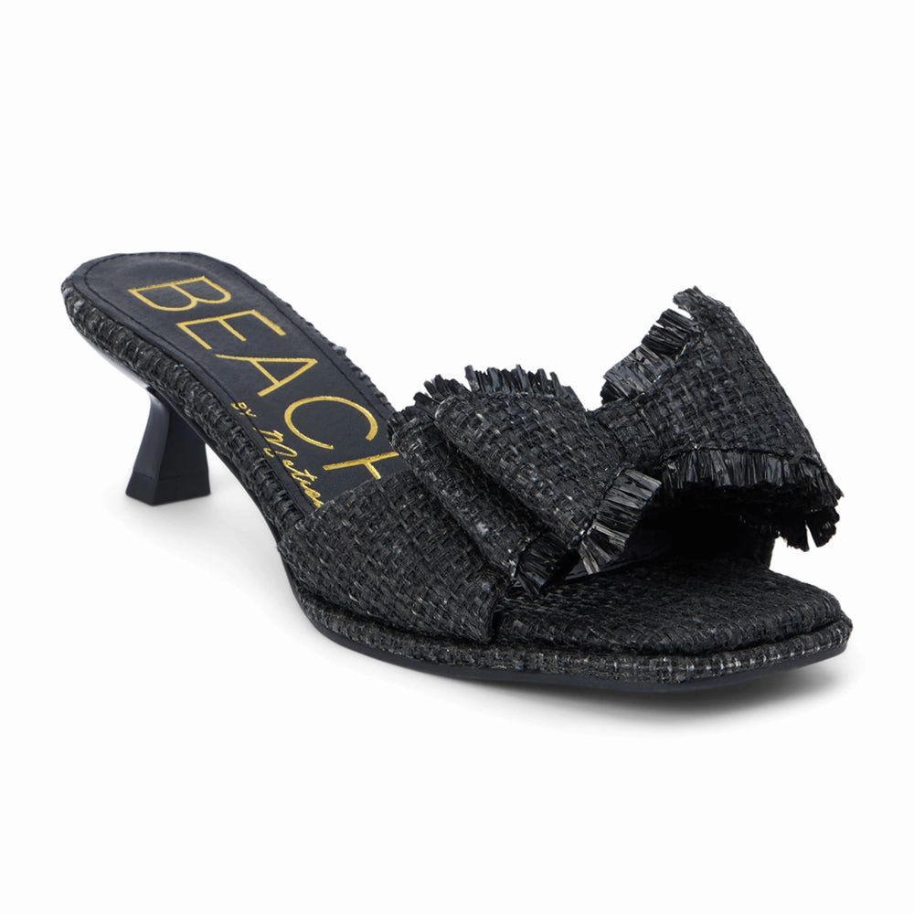 Stretchable Wingtip Design Penelope Square Toe Kitten Heel Pumps