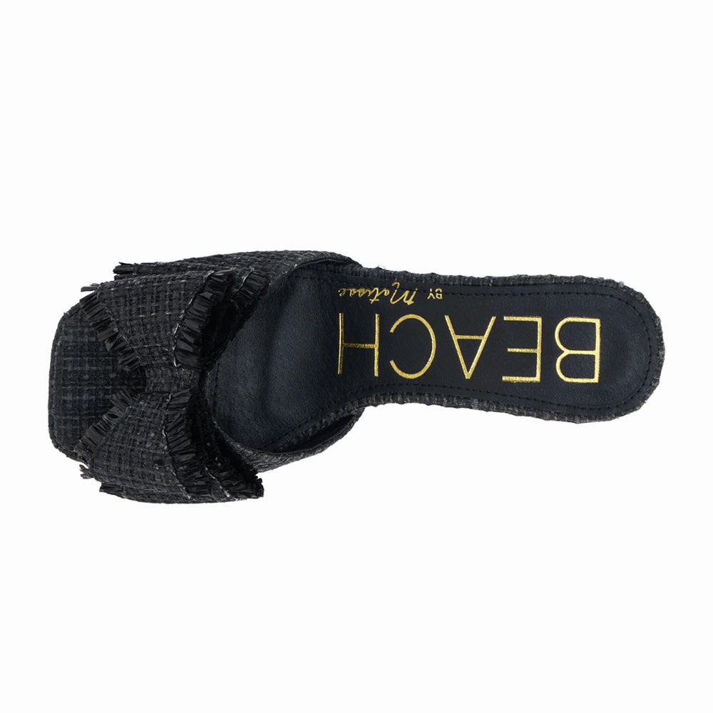 Metal Buckle Penelope Square Toe Kitten Heel Pumps