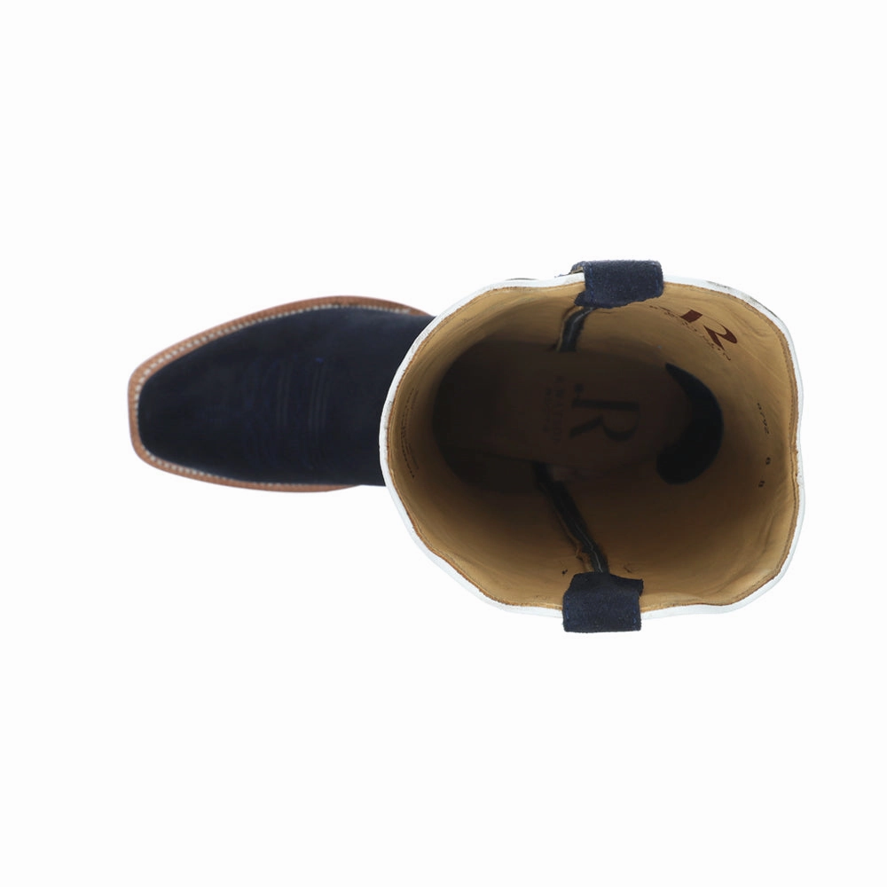 Clean Silhouette 13 Inch Roughout Square Toe Cowboy Boots