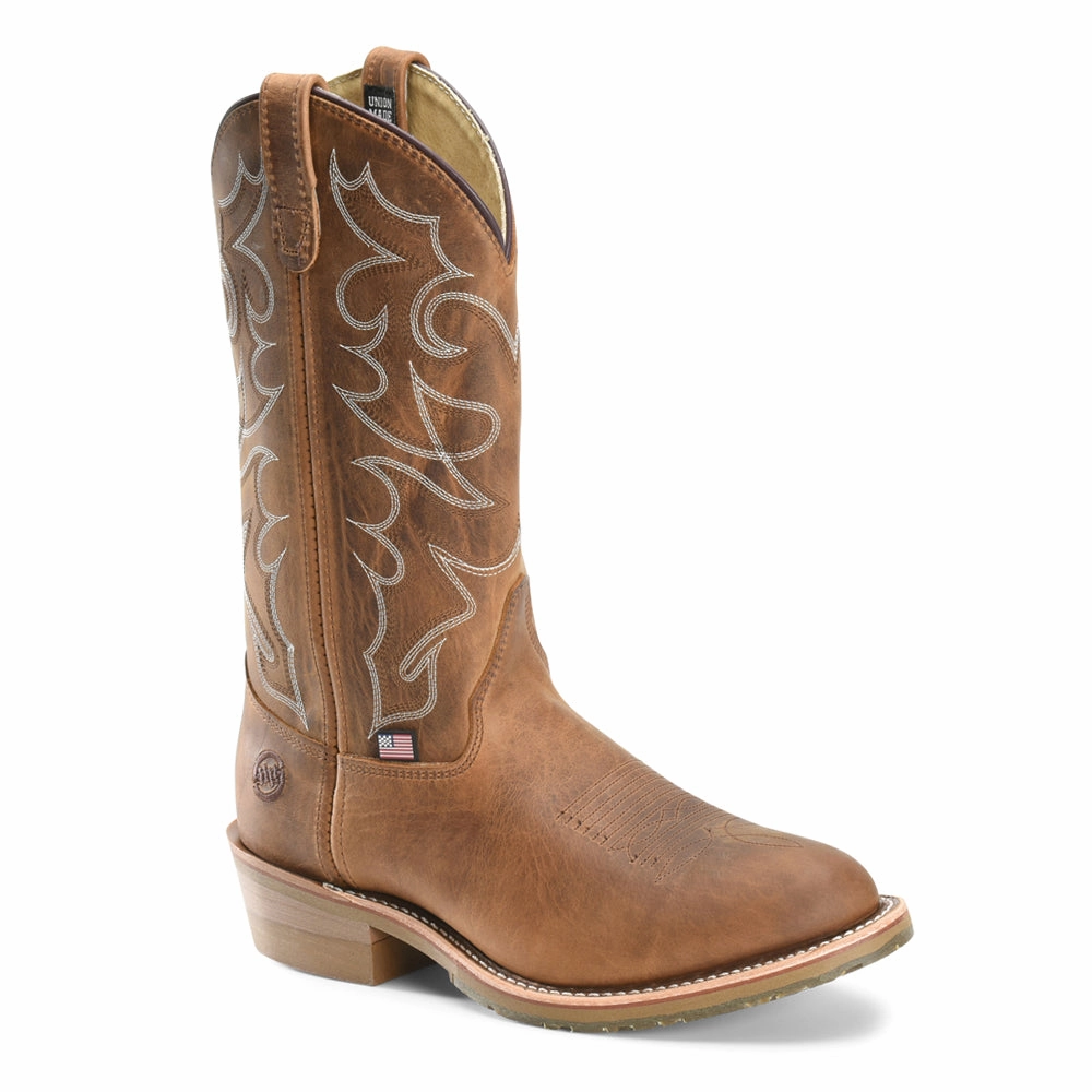 Adjustable Fastening Dylan 12 Inch Embroidered Slip Resistant Steel Toe Work Boots