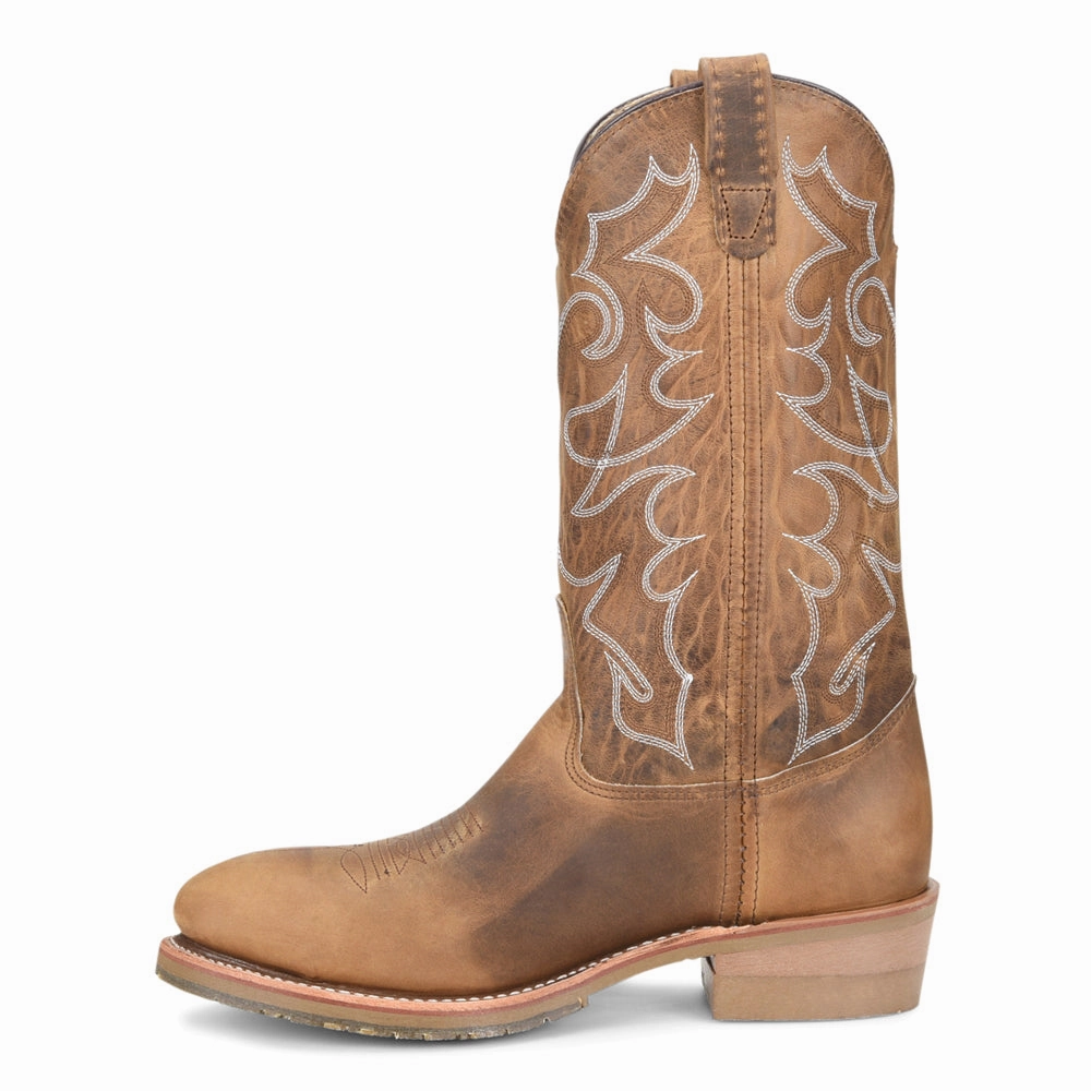 Dylan 12 Inch Embroidered Slip Resistant Steel Toe Work Boots Slip Resistant Grooves