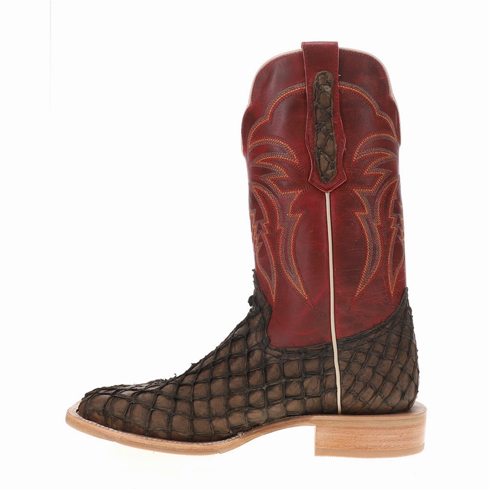 shopping Comfort - Focused Pirarucu Embroidered Wide Square Toe Cowboy Boots