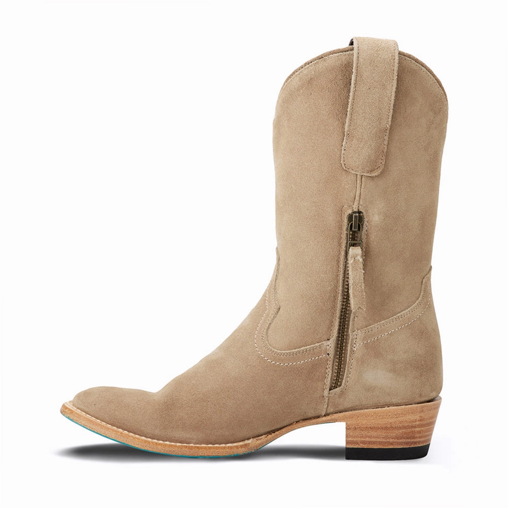 Plain Jane Round Toe Midi Zippered Cowboy Boot sweat-wicking Breathable mesh panel