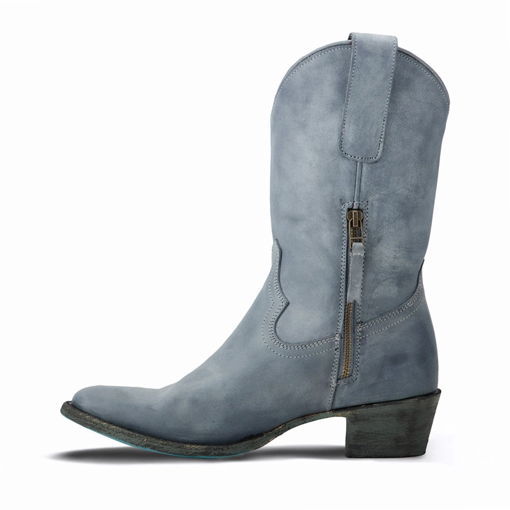 Plain Jane Round Toe Midi Zippered Cowboy Boot ventilation channels