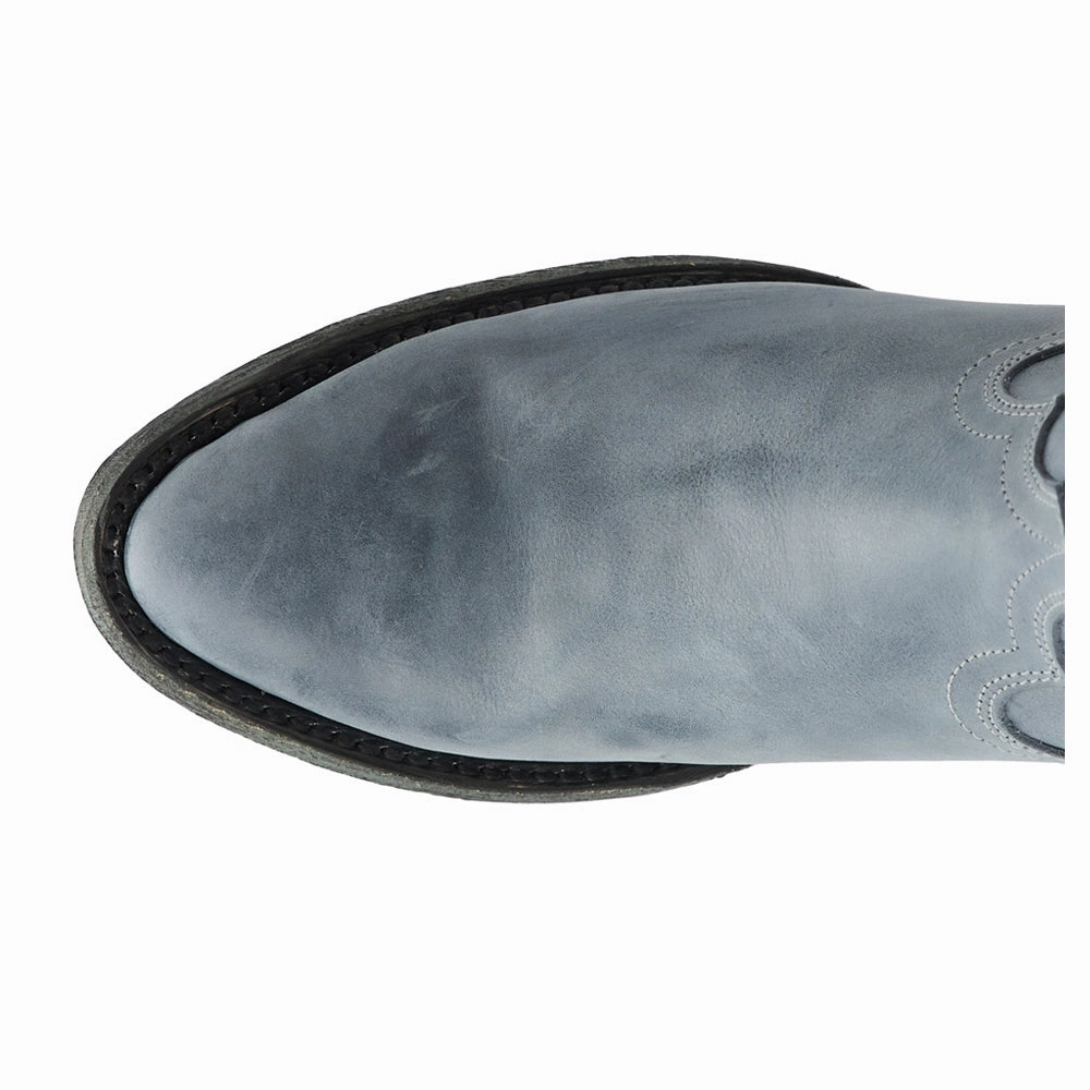 Plain Jane Round Toe Midi Zippered Cowboy Boot Mid Cut Comfort Oriented