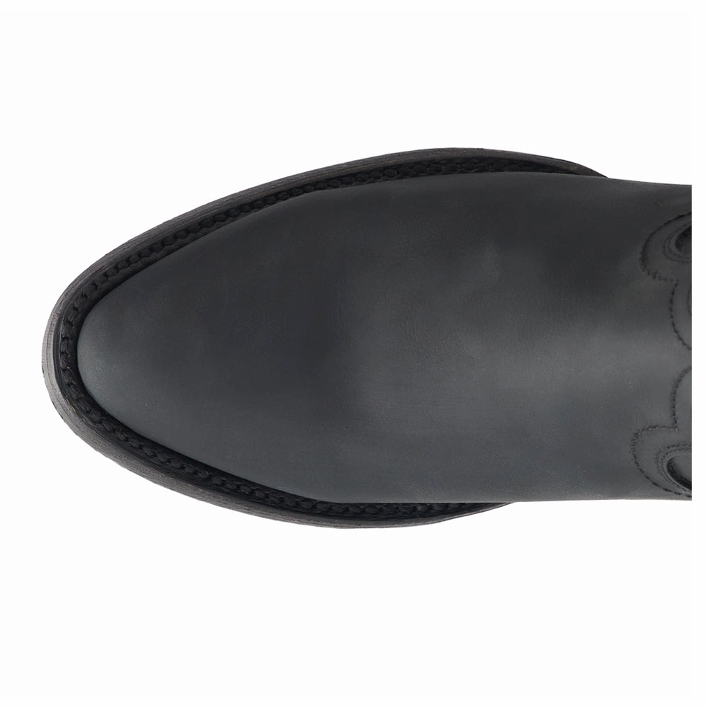 Plain Jane Round Toe Midi Zippered Cowboy Boot Non-Slip Grip