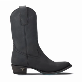 Subtle Finish Plain Jane Round Toe Midi Zippered Cowboy Boot