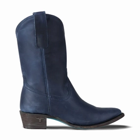 Silent Glam Plain Jane Round Toe Midi Zippered Cowboy Boot
