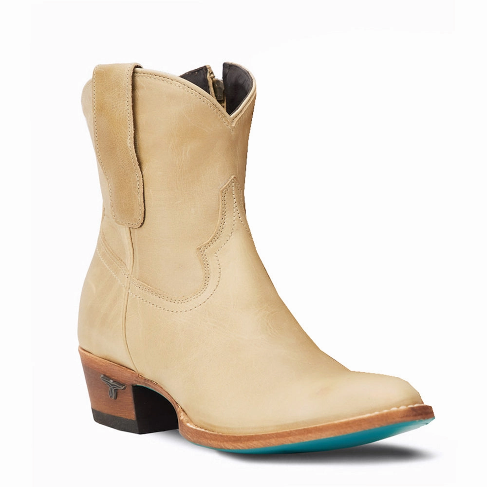 Plain Jane Zippered Round Toe Cowboy Bootie Deep Tread