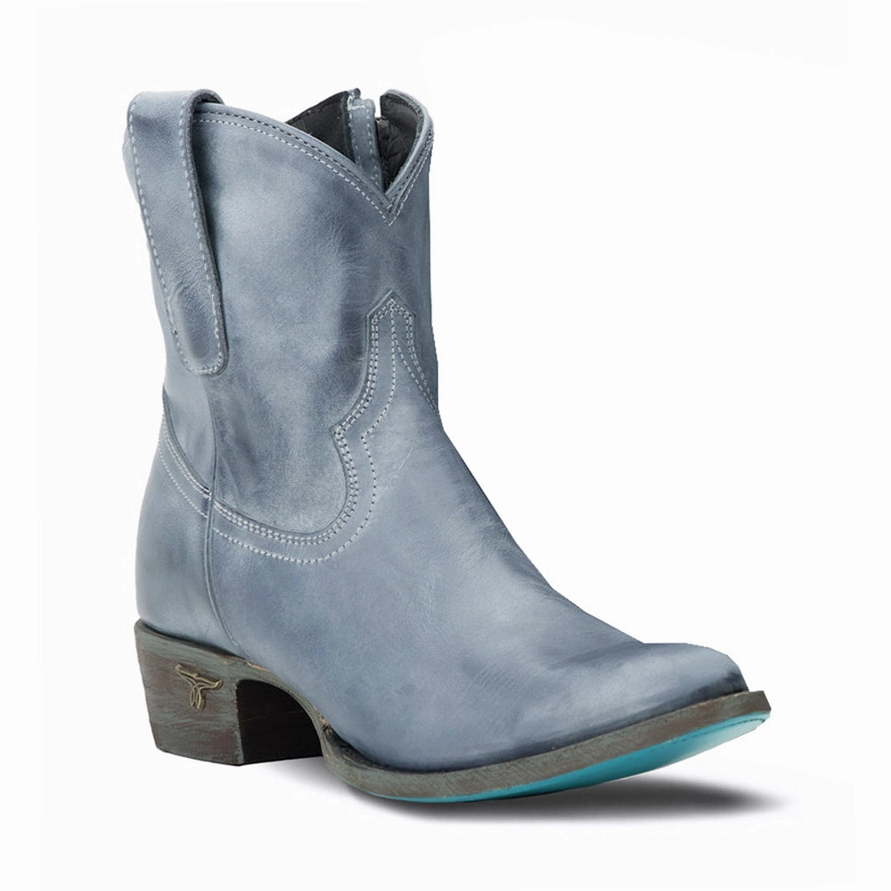 Storm Mode Cold Weather Plain Jane Zippered Round Toe Cowboy Bootie