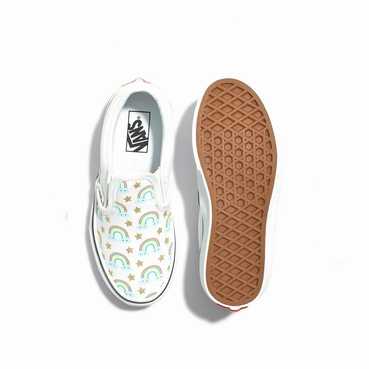 Kid's Classic Slip-On 'Rad Rainbow' Padded extra-large