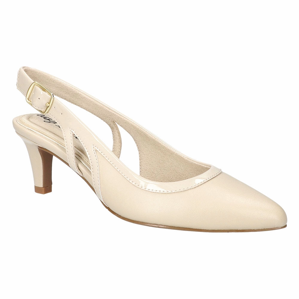 Glisten Pointed Toe Slingback Pumps Bold Profile