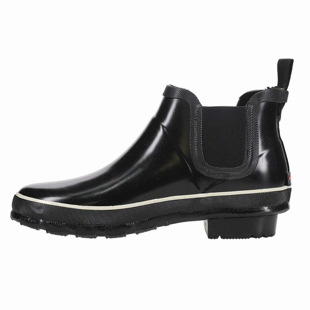 Pure White Casual Walk Pond Round Toe Chelsea Pull On Booties