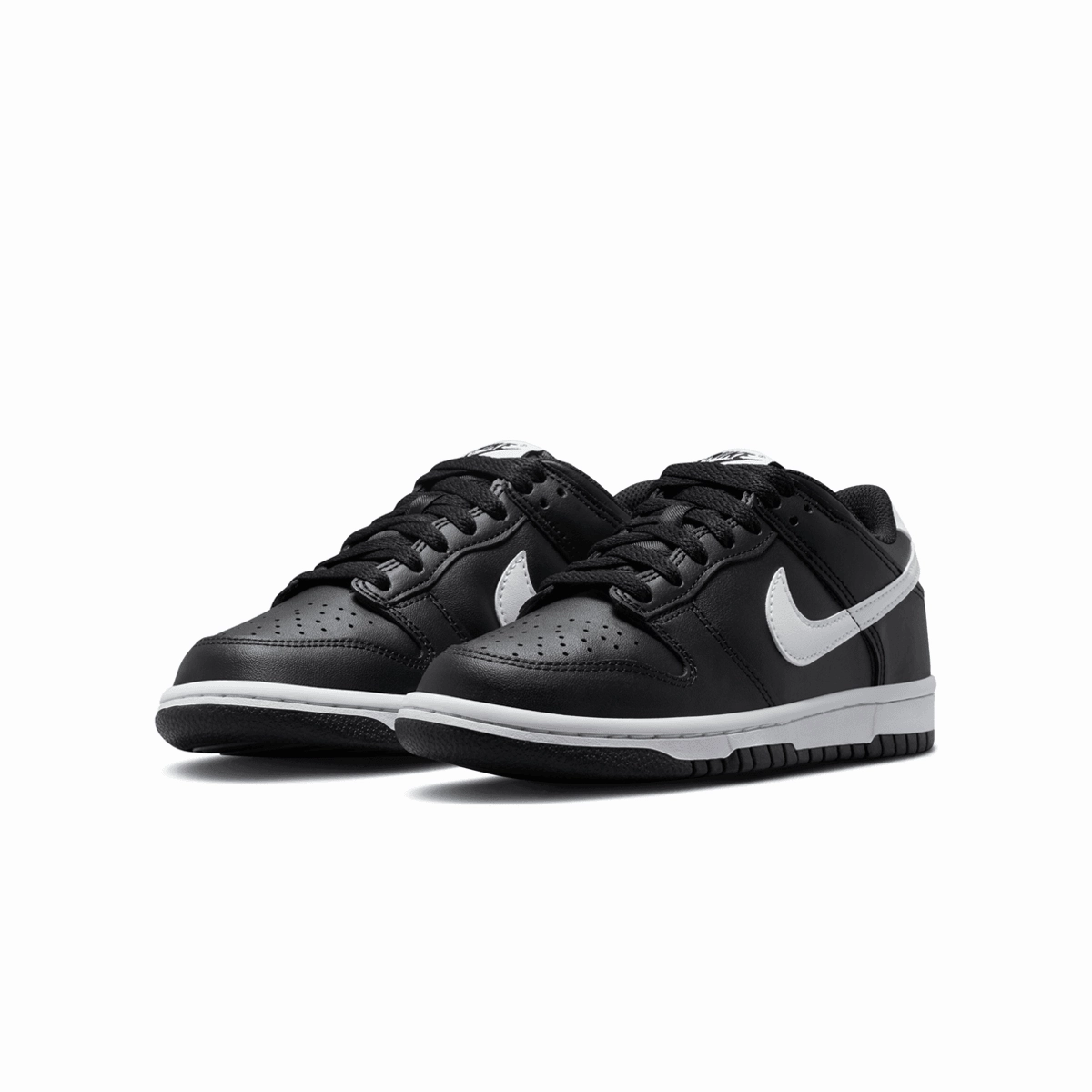 Kid's Dunk Low Retro 'Black Panda 2.0' lace - closure