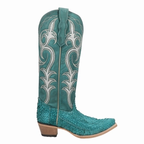 Fish Embroidered Snip Toe Cowboy Boots Extreme Grip Waterproof Cold Climate