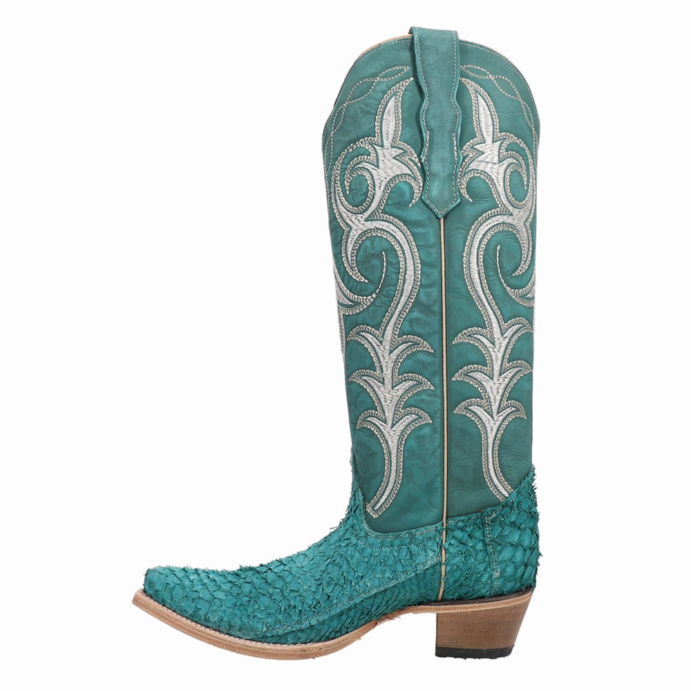 Fish Embroidered Snip Toe Cowboy Boots hypoallergenic