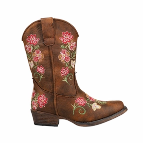 Juliet Embroidery Snip Toe Cowboy Boots (Little Kid-Big Kid) Compact Frame